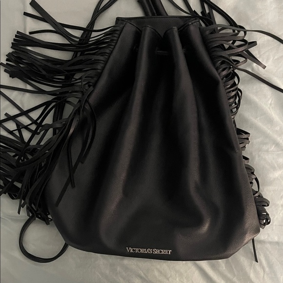 Victoria's Secret Black Fringe Backpack - Picture 1 of 5
